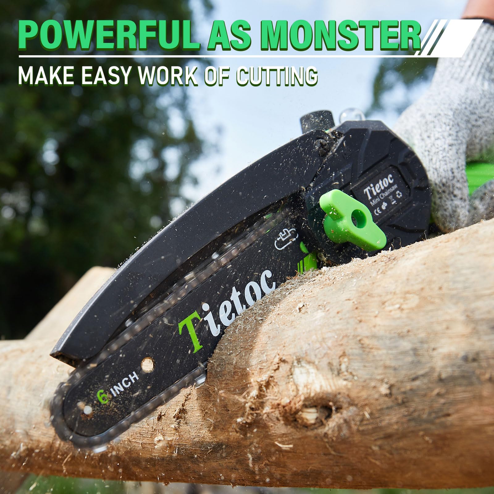 tietoc packaged contents with spare chain and tools showing ready-to-use convenience benefit
