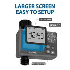 Tiffcofio close-up of dial and display for quick programming and clear readout