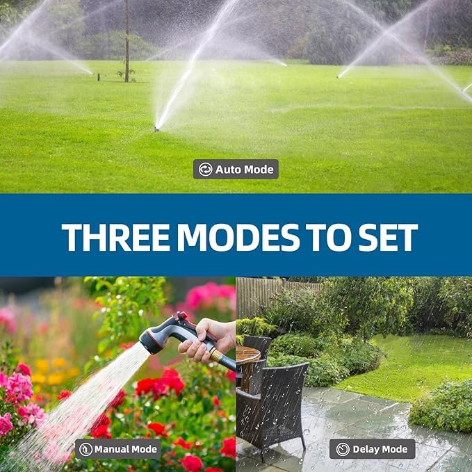 TiFFCOFiO in garden setting controlling sprinklers for consistent plant care