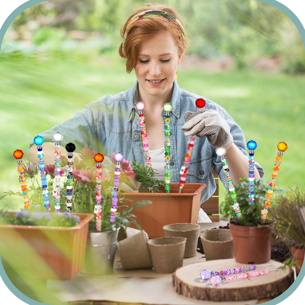 Tigeen stake in flower pot lifestyle scene adding decorative sparkle