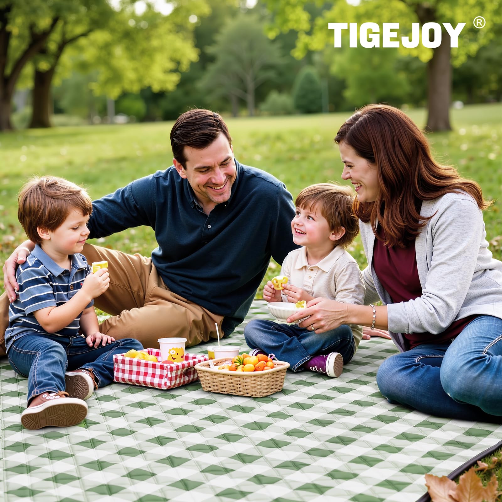 TigeJoy diamond stitching close-up showing durable shape retention benefit