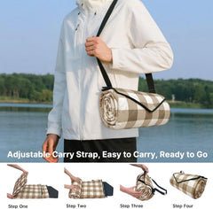 TigeJoy waterproof backing detail keeping users dry from damp grass