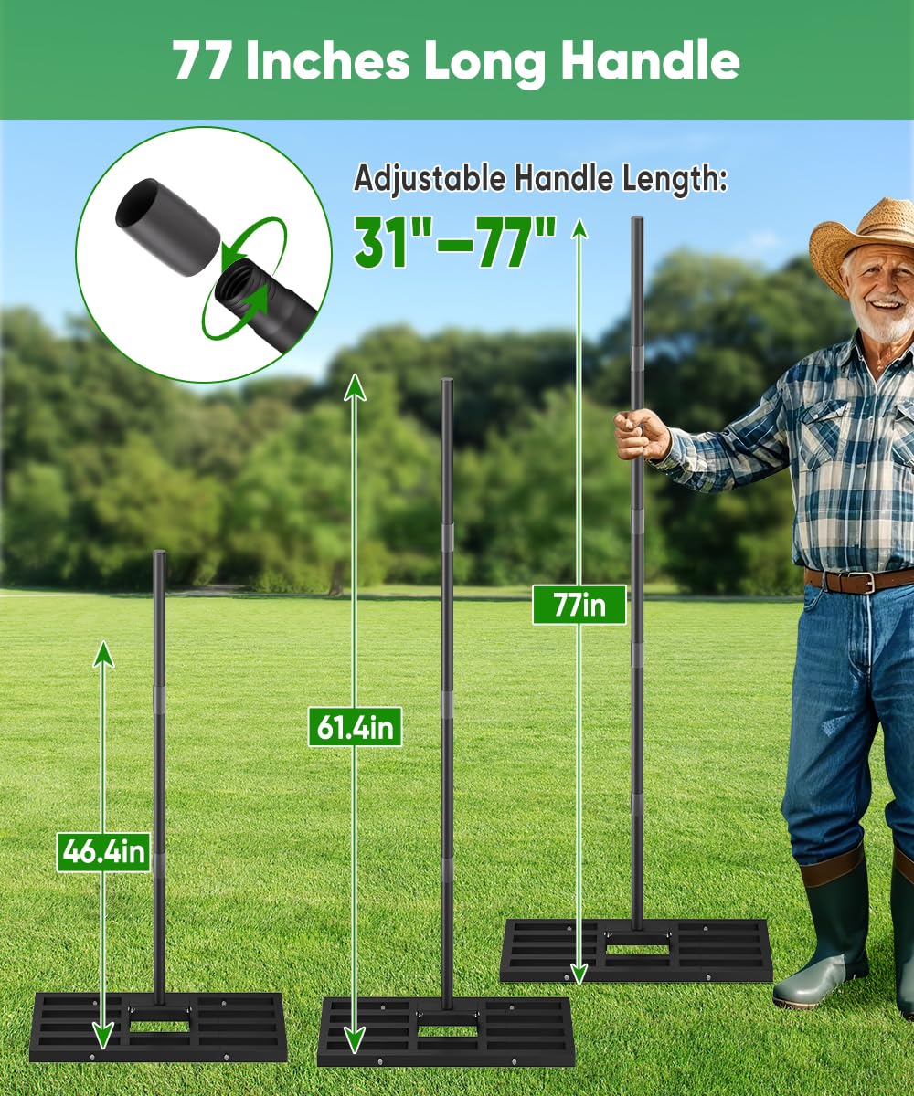 Tigerden size comparison with a foot to show scale and efficient wide-area performance
