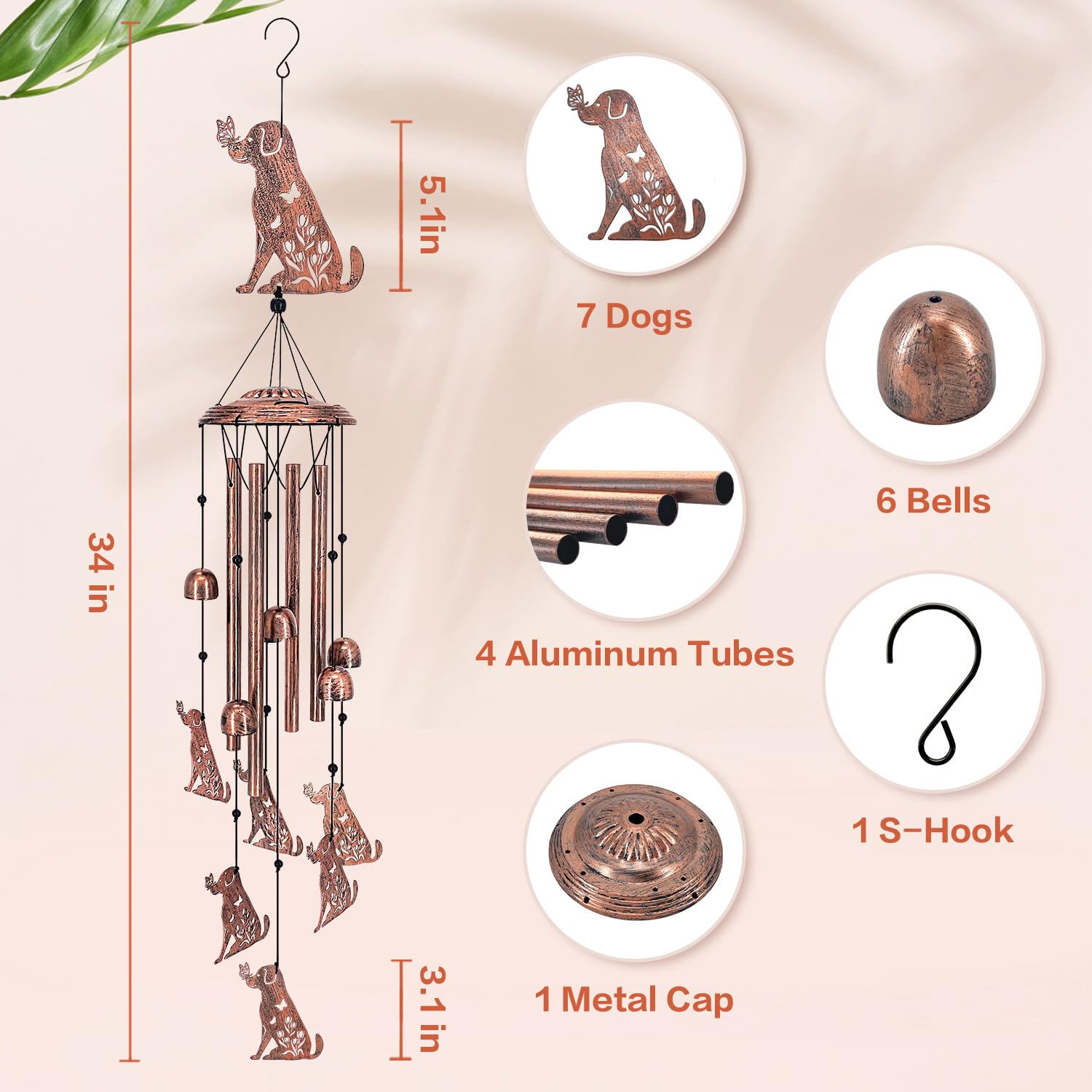 TIGGSY wind chime hanging on porch creating welcoming outdoor ambiance