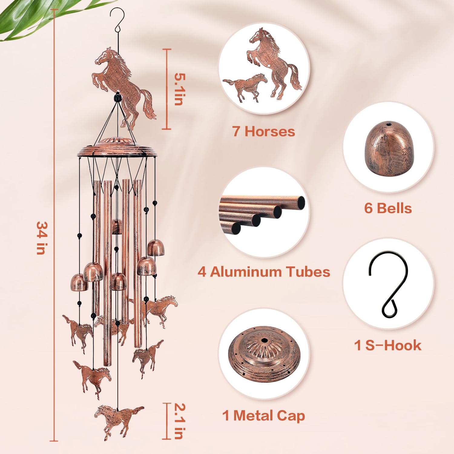 TIGGSY wind chime held in hand to show scale and lightweight portability
