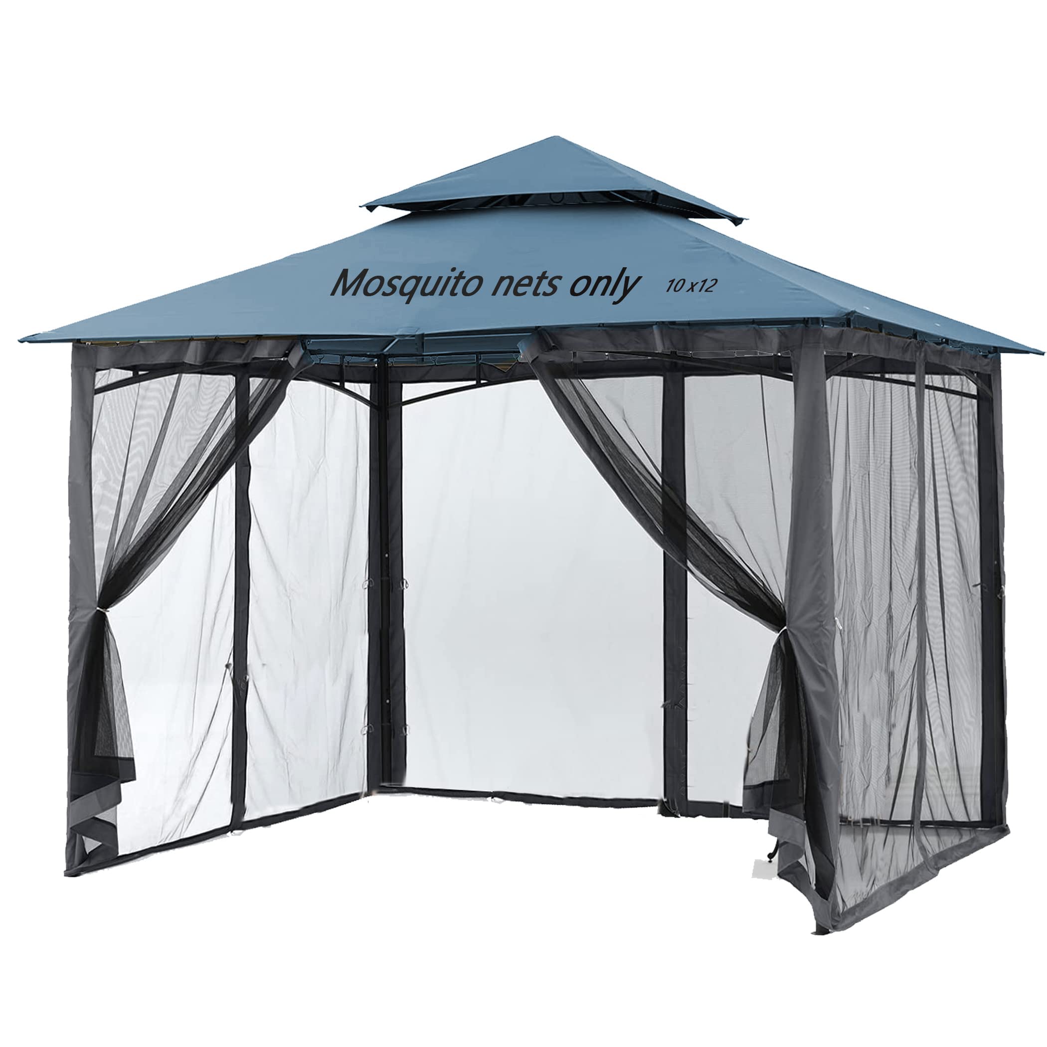 Tiimmgaal front view full gazebo net showing complete insect barrier benefit