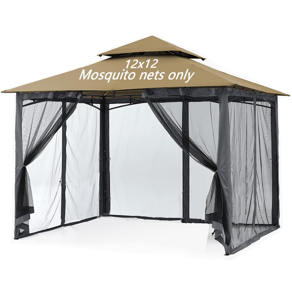Tiimmgaal front view of full gazebo netting showing clear protection and airflow
