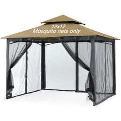 Tiimmgaal front view of full gazebo netting showing clear protection and airflow