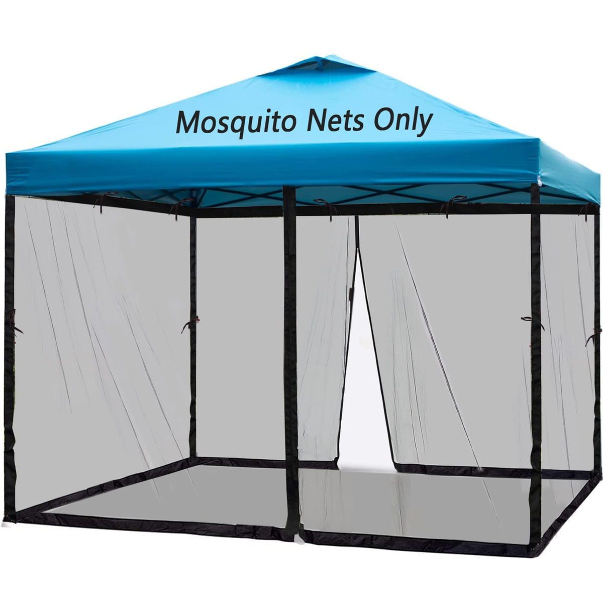 Tiimmgaal vista frontal de la mosquitera 10x10 protegiendo un cenador