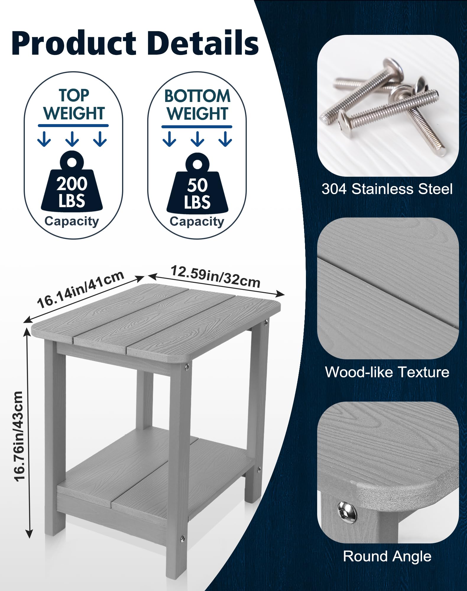 Tikea hardware and assembled joint close-up showing easy two-step assembly