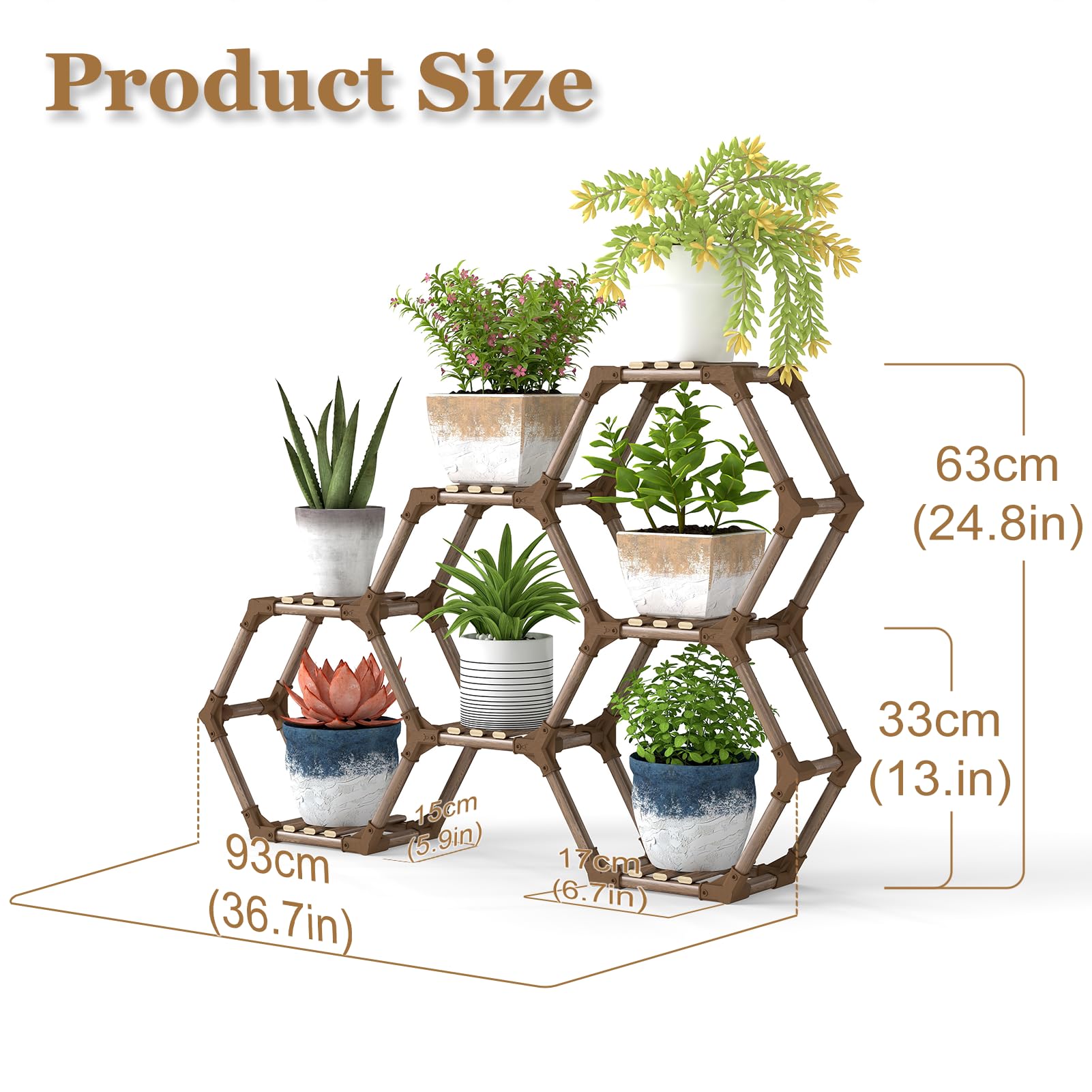 Tikea stand beside common items for scale demonstrating compact, vertical storage
