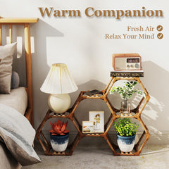 Tikea top shelf detail with mixed pots showing styling possibilities and balance