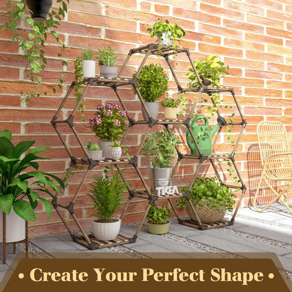 Tikea on balcony with potted plants showing decorative outdoor use