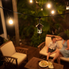 close-up of shatter-resistant TIKI LEDs highlighting warm 2200K glow and durable bulb design for longer life