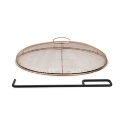 TIKI front view of 18-inch fire pit screen showing full coverage and spark protection
