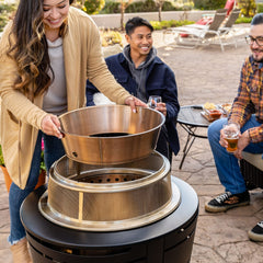 TIKI installed on Retreat fire pit demonstrating improved warmth
