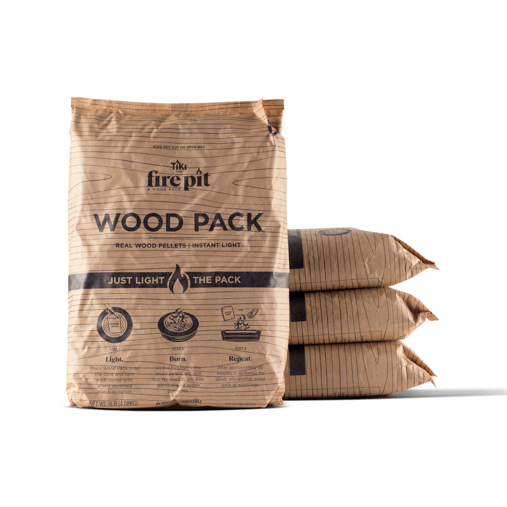 TIKI front view of four-pack packaging showing compact fuel convenience