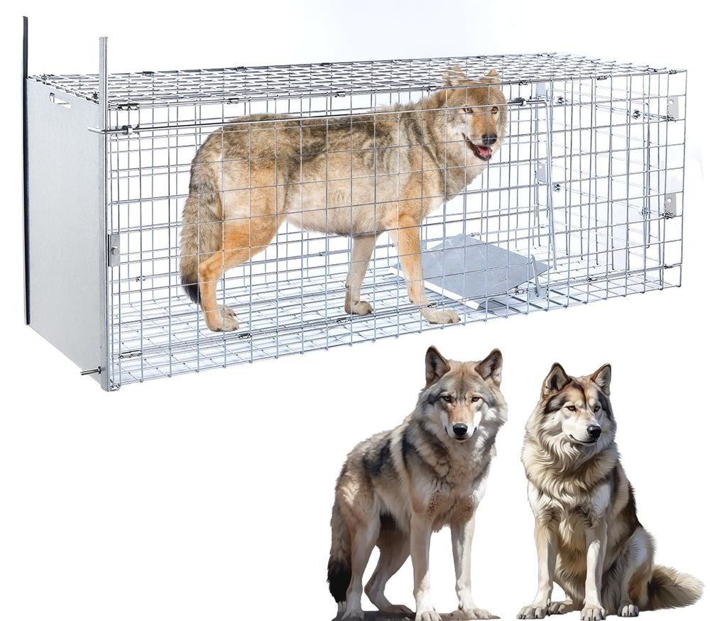 Timaze front view of the large foldable trap showing secure door benefit
