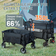 TIMBER RIDGE adjustable handle close-up for comfortable pulling benefit