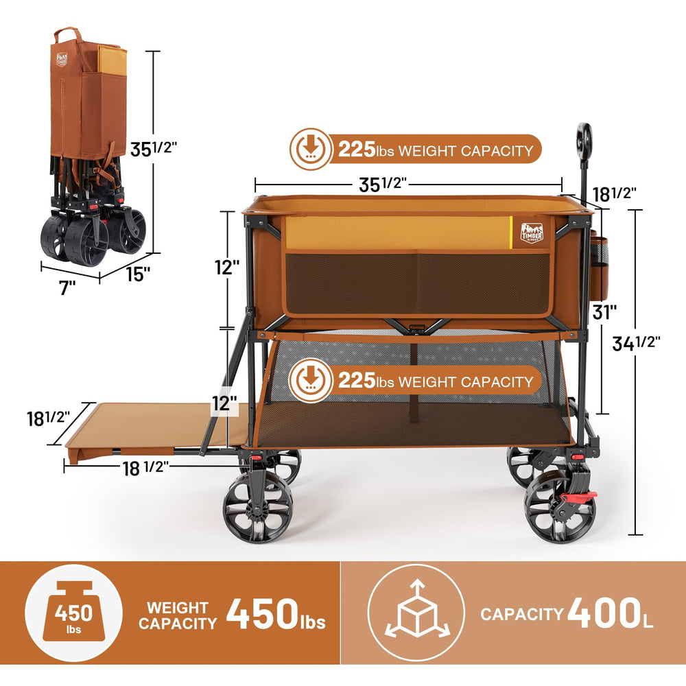 TIMBER RIDGE size comparison beside a chair illustrating ample capacity