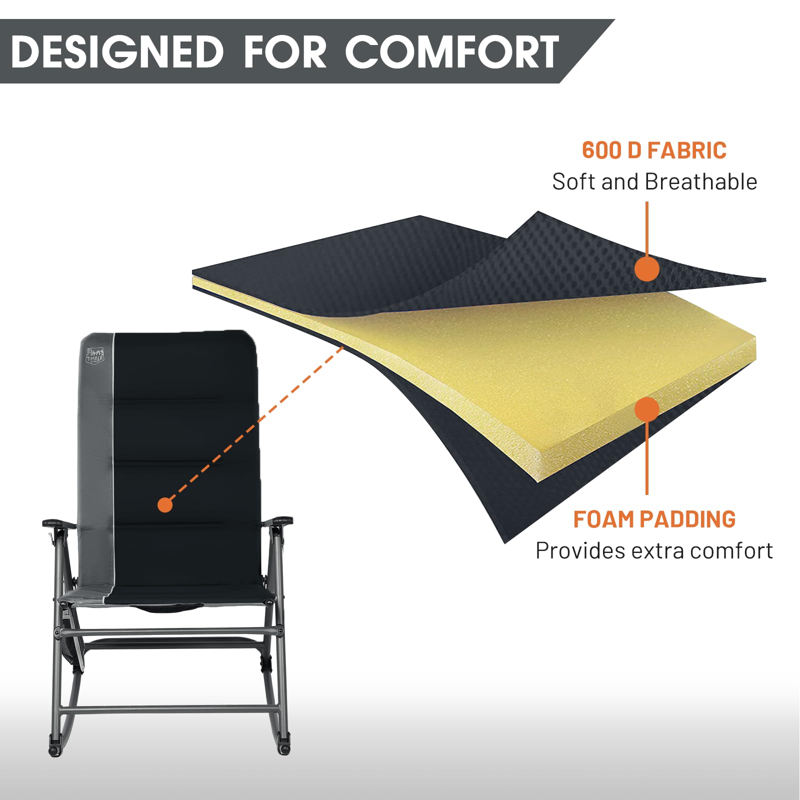Timber Ridge armrest and side pocket view keeping essentials reachable