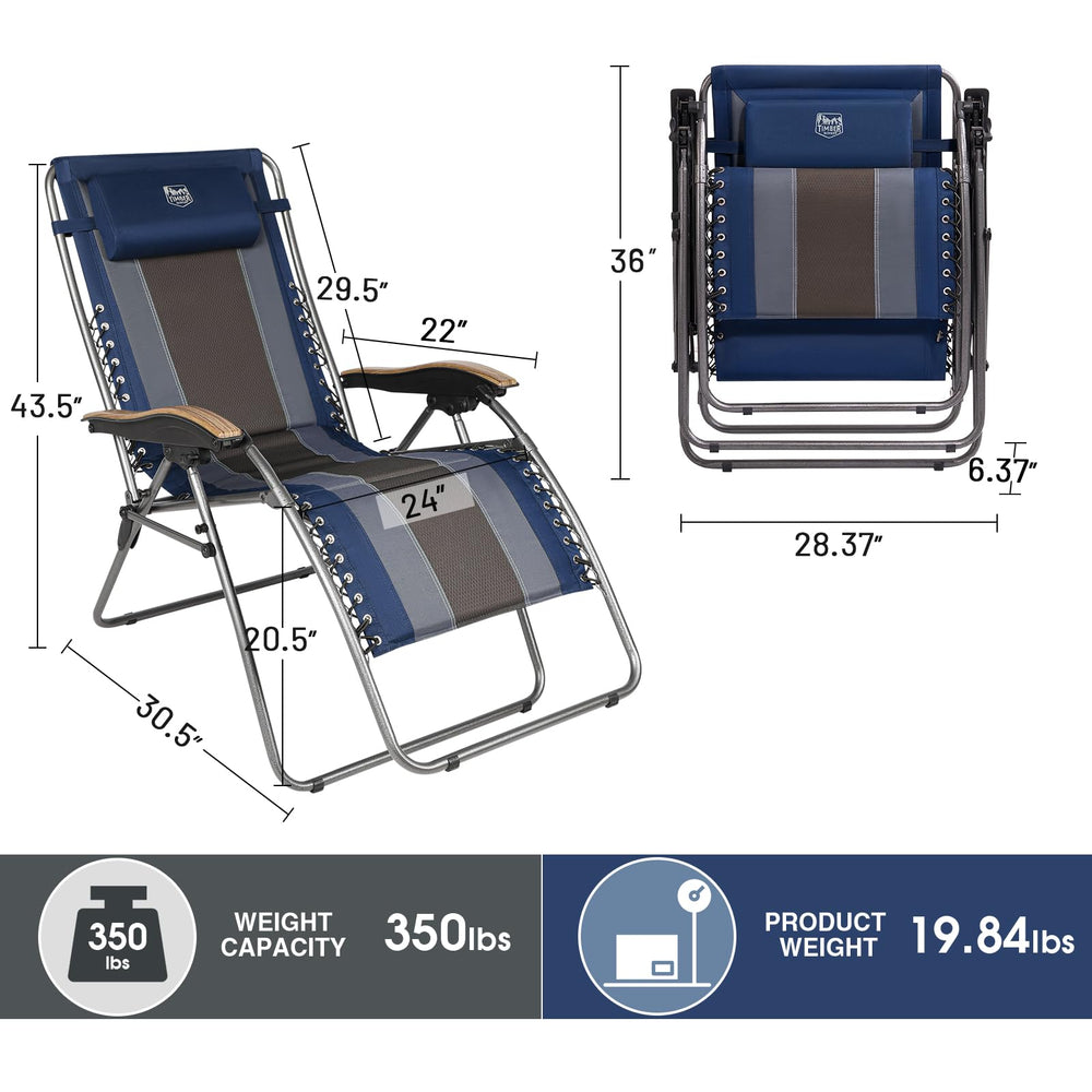 TIMBER RIDGE close-up of adjustable headrest and plush padding for neck comfort