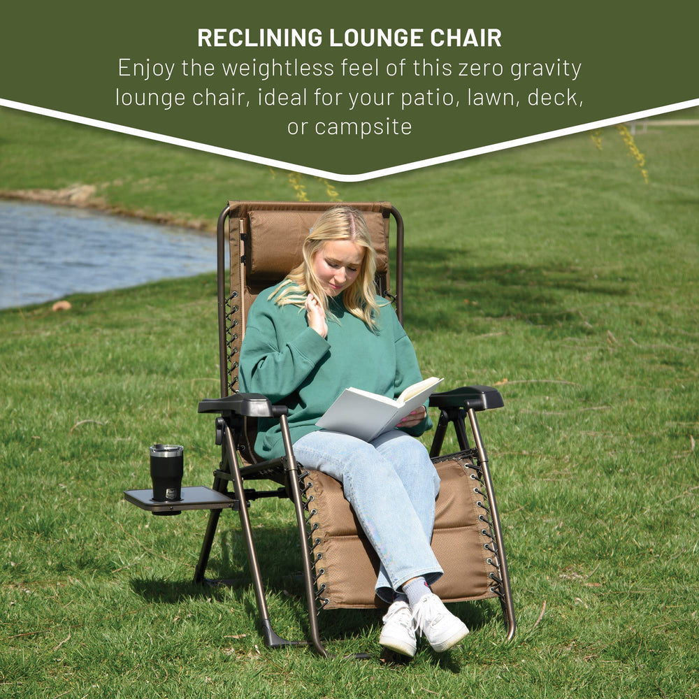 TIMBER RIDGE cup holder and armrest view keeping drinks nearby and stable