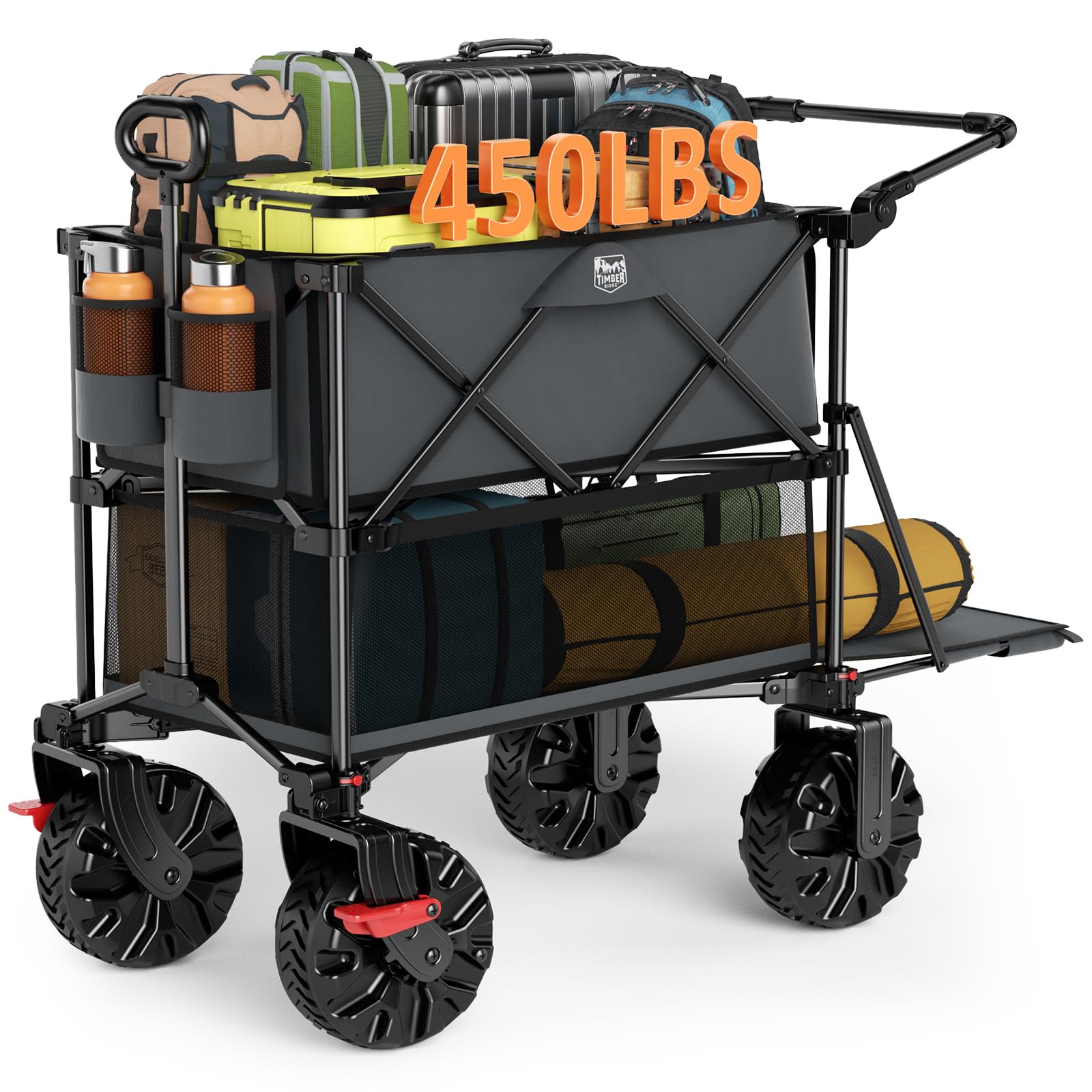 TIMBER RIDGE front view showing double-decker capacity and strong frame