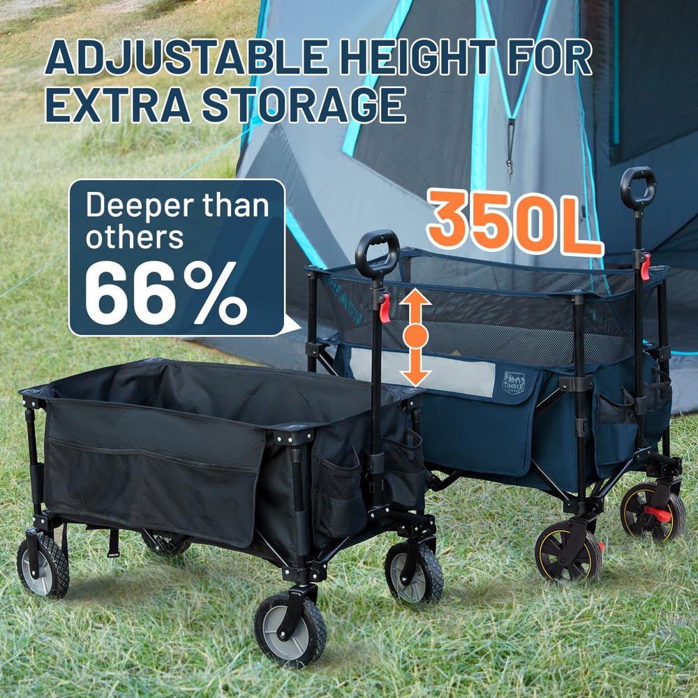 TIMBER RIDGE folded flat in trunk showing compact storage benefit