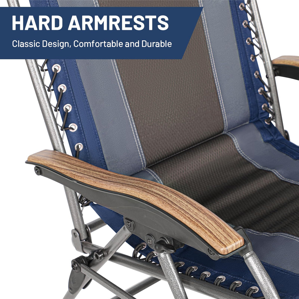 TIMBER RIDGE frame joint close-up showing locking mechanism for secure recline