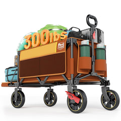 TIMBER RIDGE front view showing wagon packaging and features for easy transport