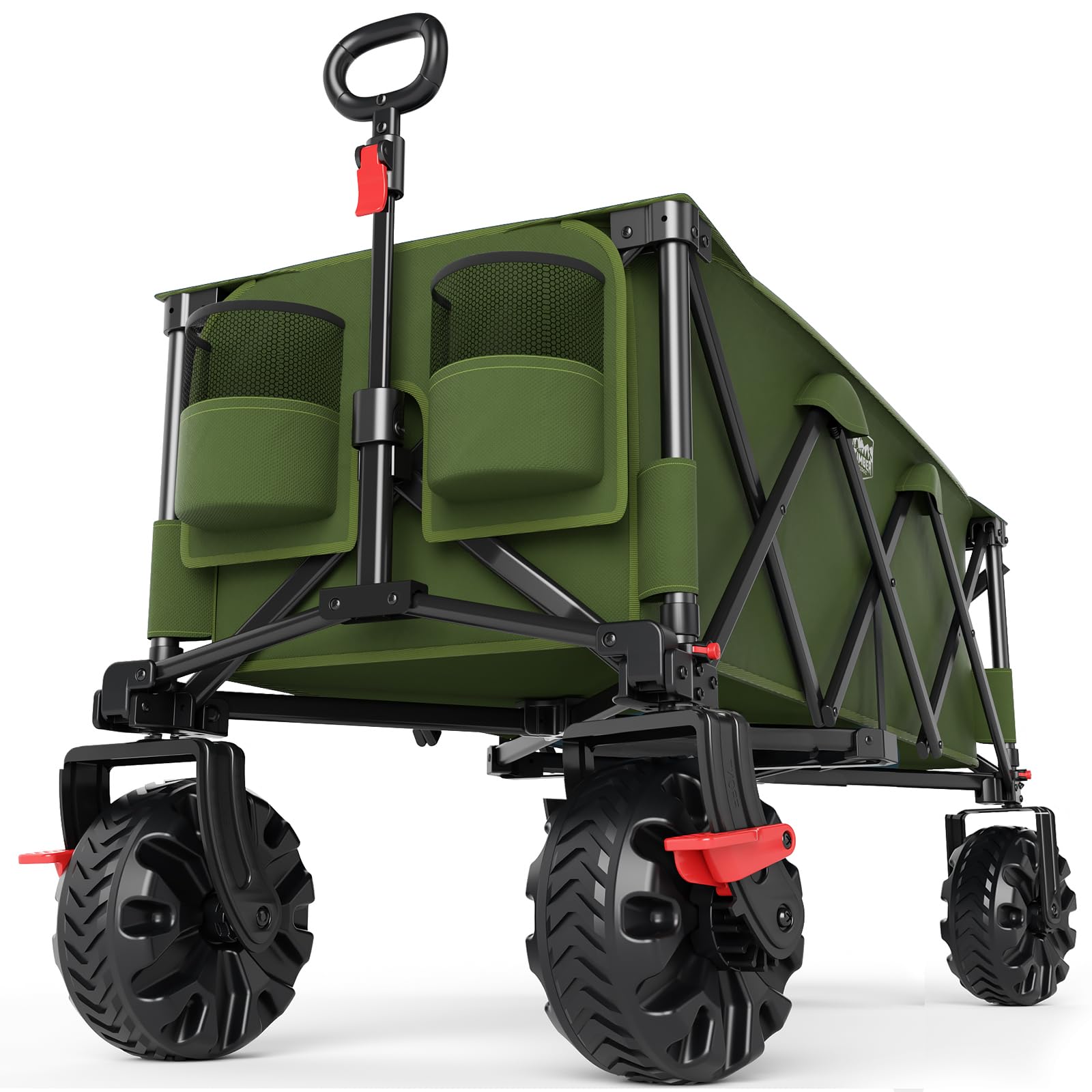 TIMBER RIDGE front view of extended wagon showing cargo capacity and structure benefit