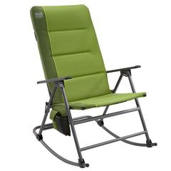 TIMBER RIDGE front view of green oversized rocker showing wide seat and comfort