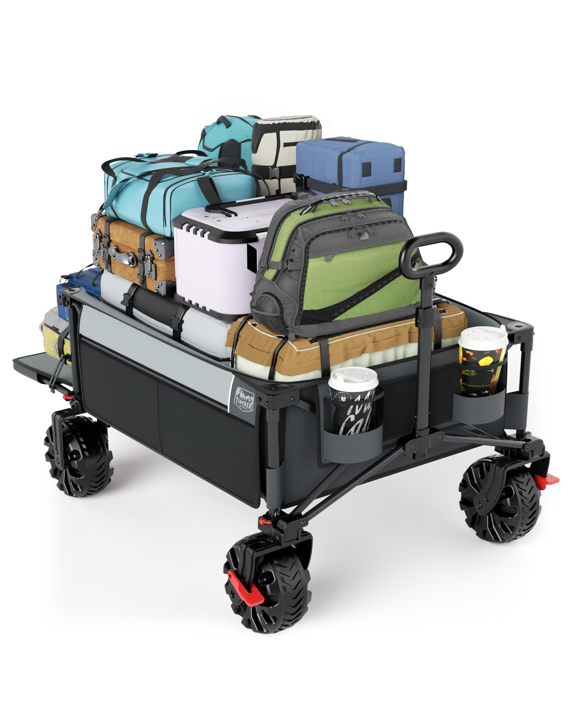 TIMBER RIDGE front view open showing large cargo capacity and easy loading