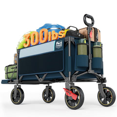 TIMBER RIDGE front view of unfolded wagon showing capacity and tailgate benefit