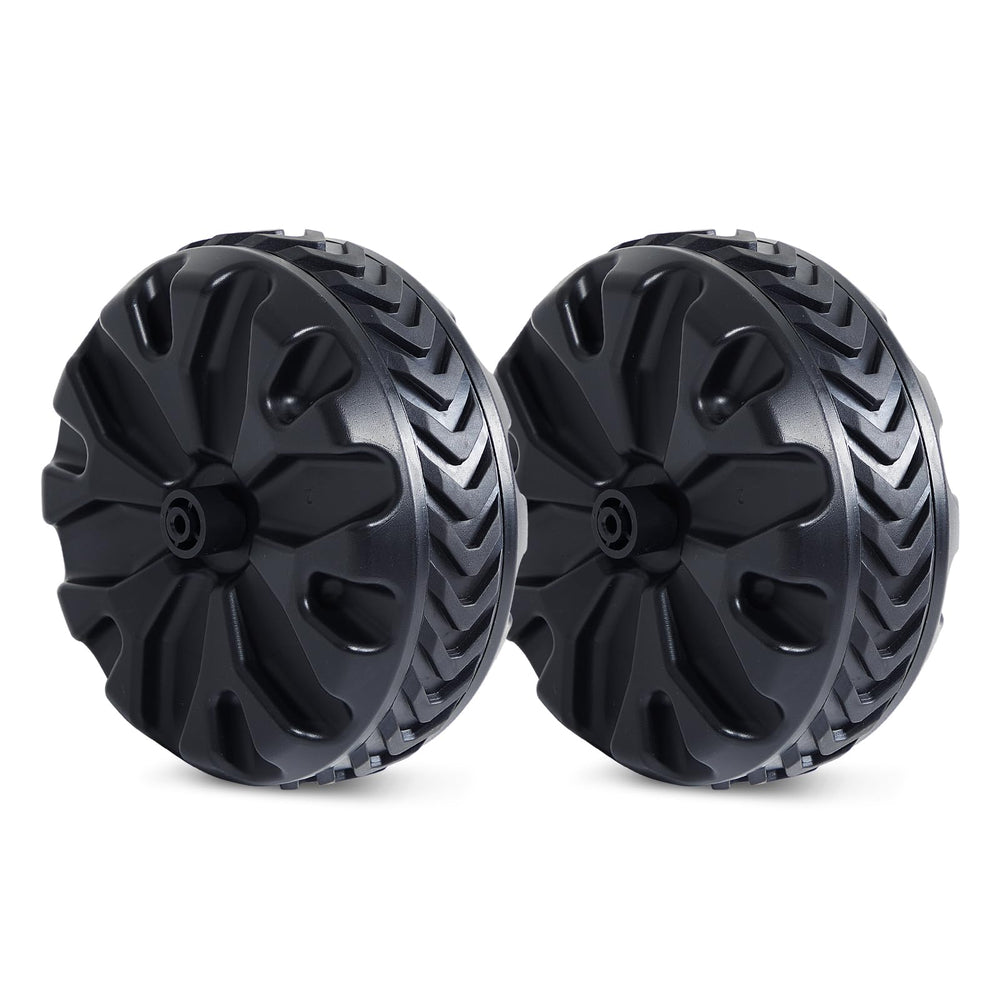 TIMBER RIDGE front view of replacement wheels showing included screw and benefits of easy replacement