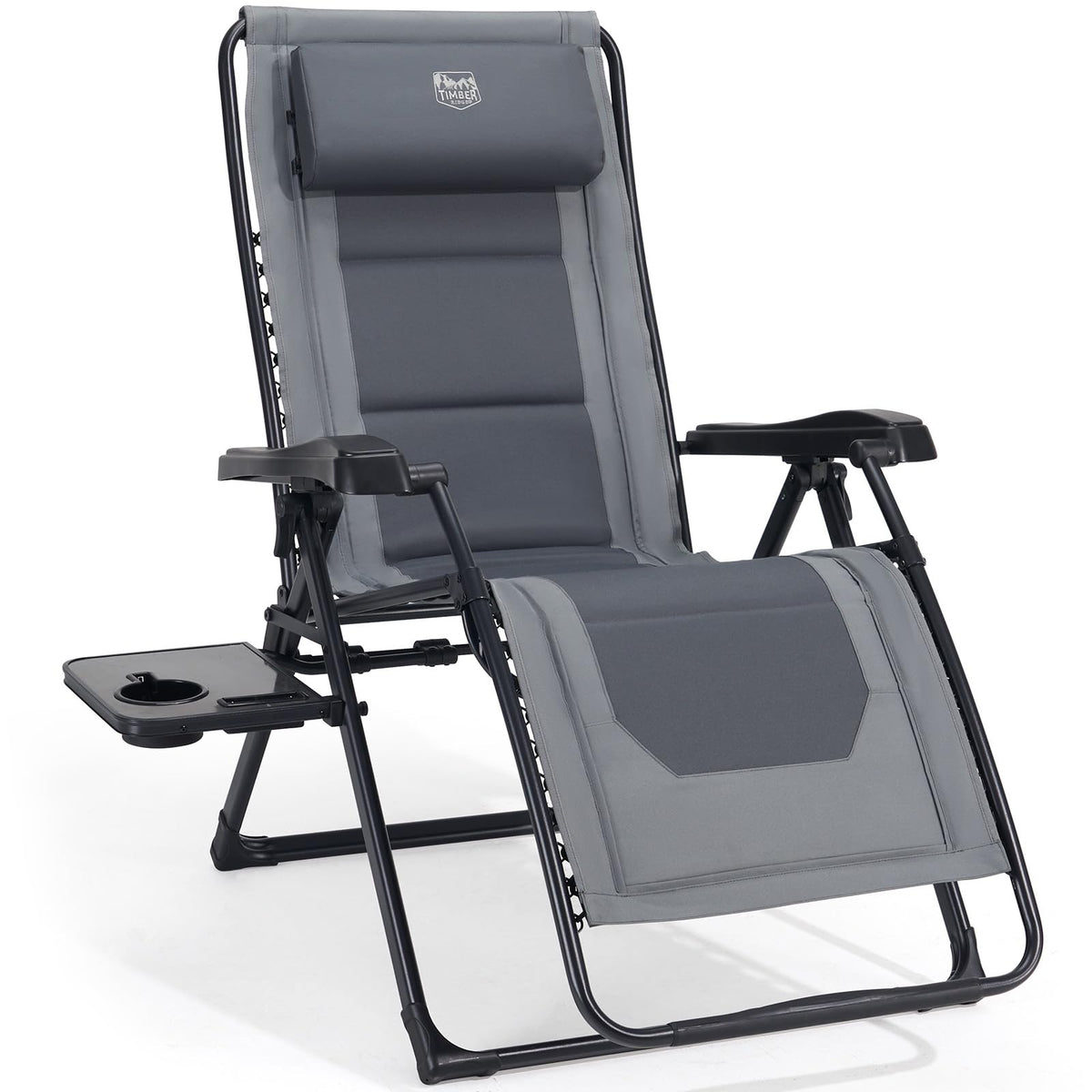 TIMBER RIDGE front view showing full recliner and benefits of roomy comfort