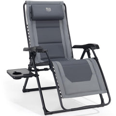 TIMBER RIDGE front view showing full recliner and benefits of roomy comfort
