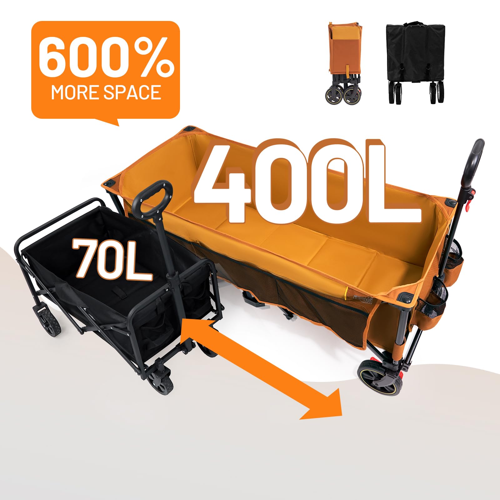 TIMBER RIDGE adjustable ABS handle and brake controls for comfortable, safe maneuvering