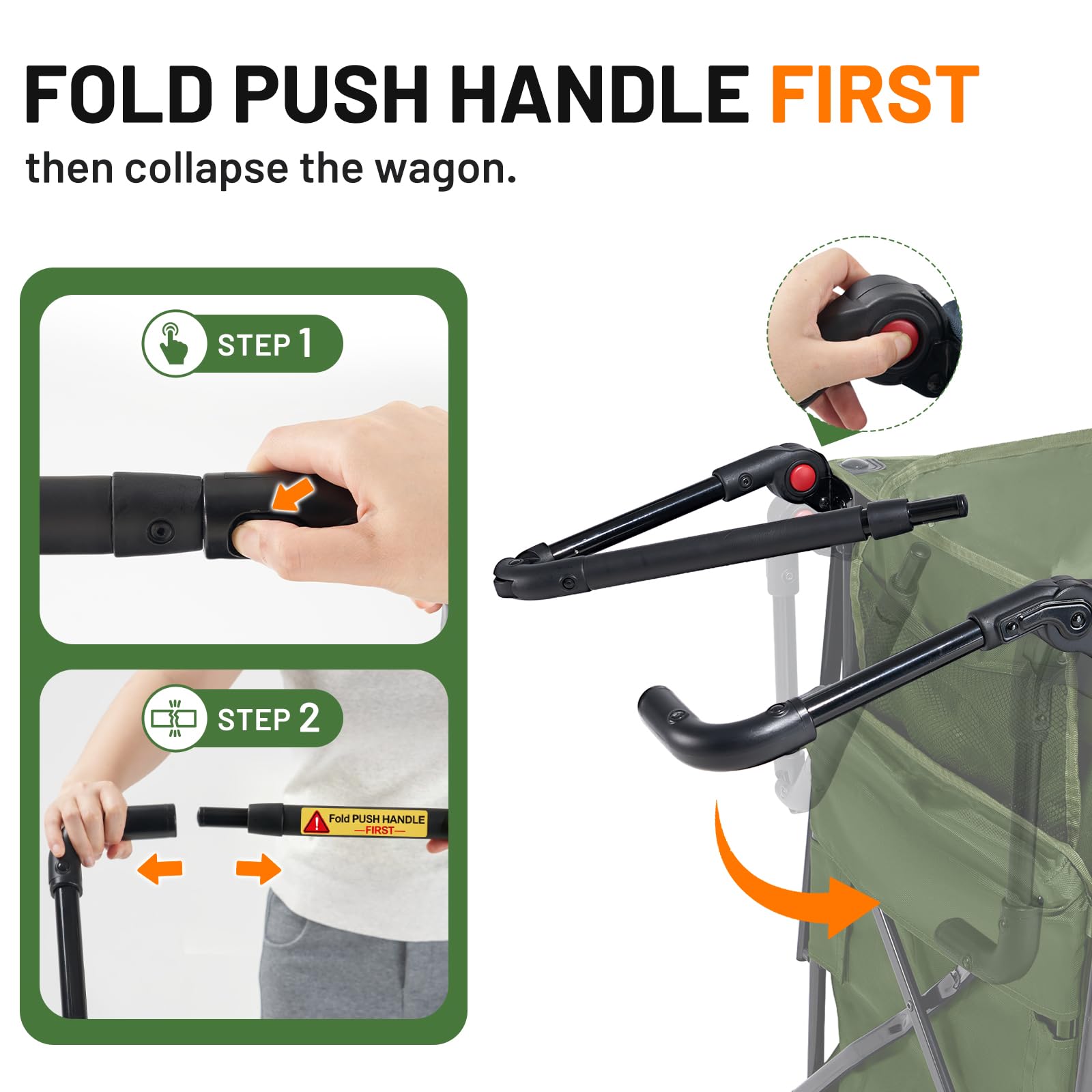 TIMBER RIDGE adjustable push and pull handle for ergonomic control