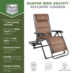 TIMBER RIDGE adjustable slide-track headrest detail for targeted support