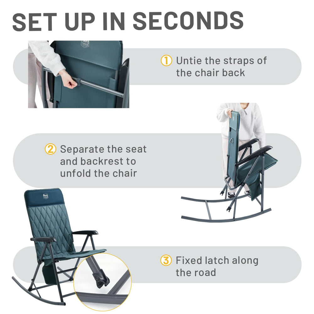 TIMBER RIDGE chair in use at campsite showing comfort during outdoor relaxation