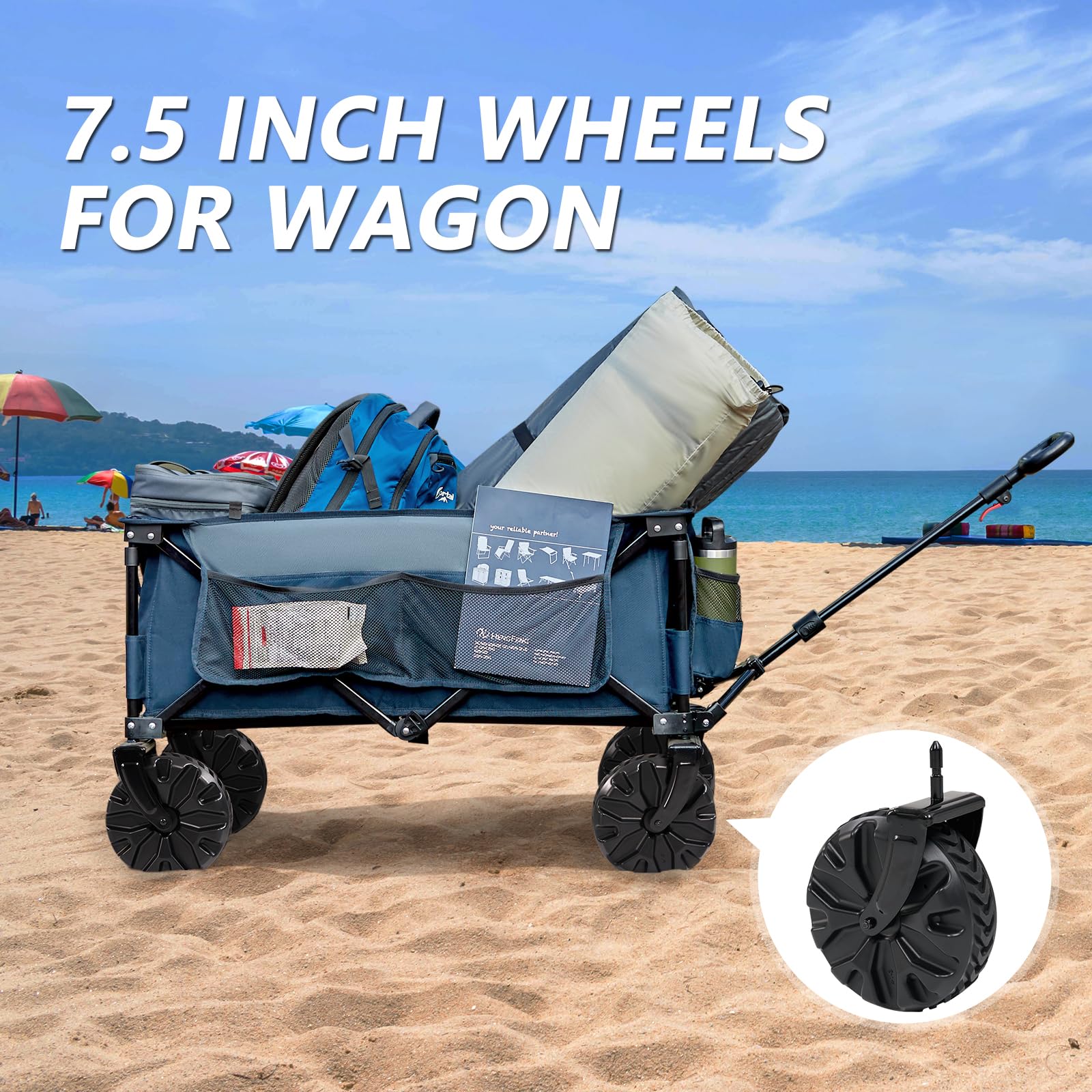 TIMBER RIDGE lifestyle scene with wagon in garden illustrating practical hauling benefit