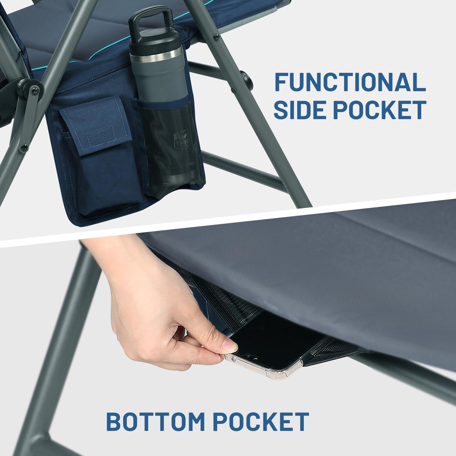 TIMBER RIDGE folded compact chair ready for storage or transport