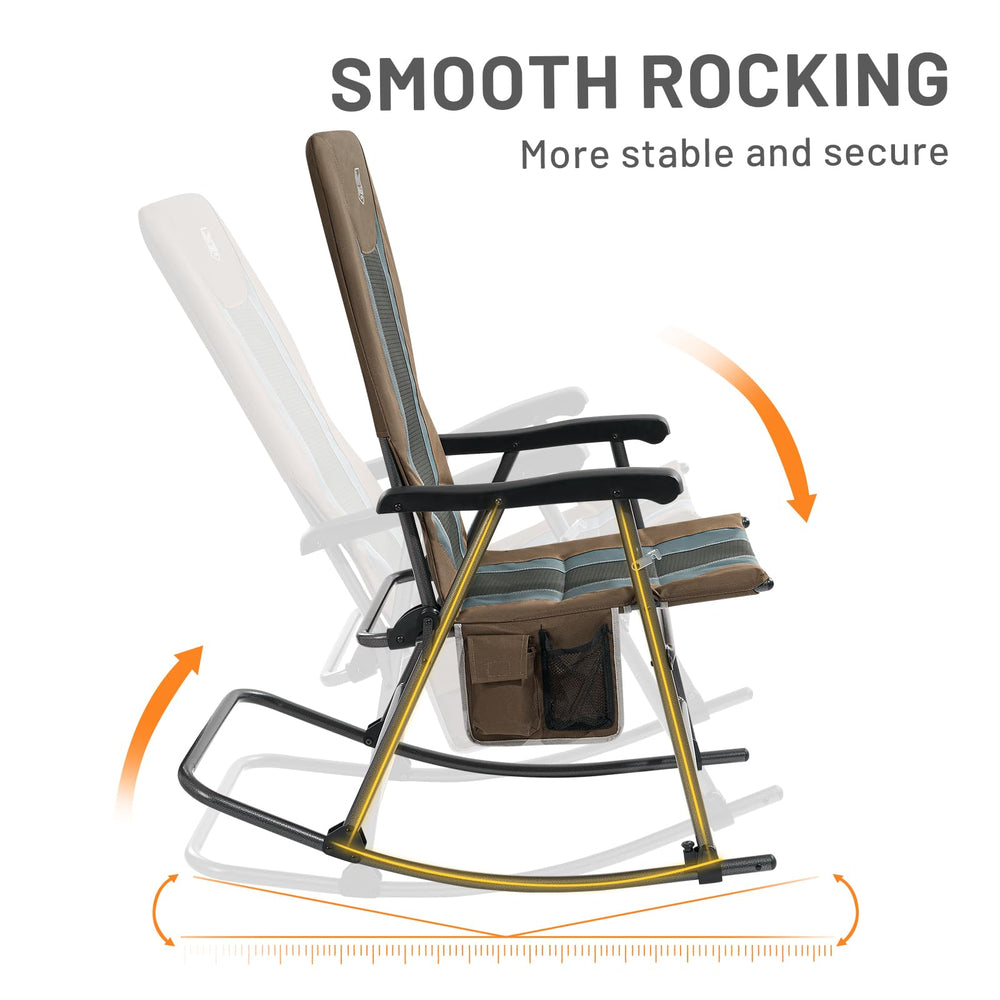 TIMBER RIDGE next to backpack to show portable size and scale