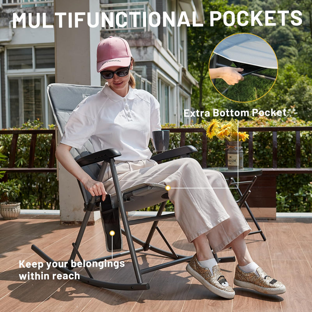 TIMBER RIDGE integrated side pocket holding phone and book for hands-free convenience