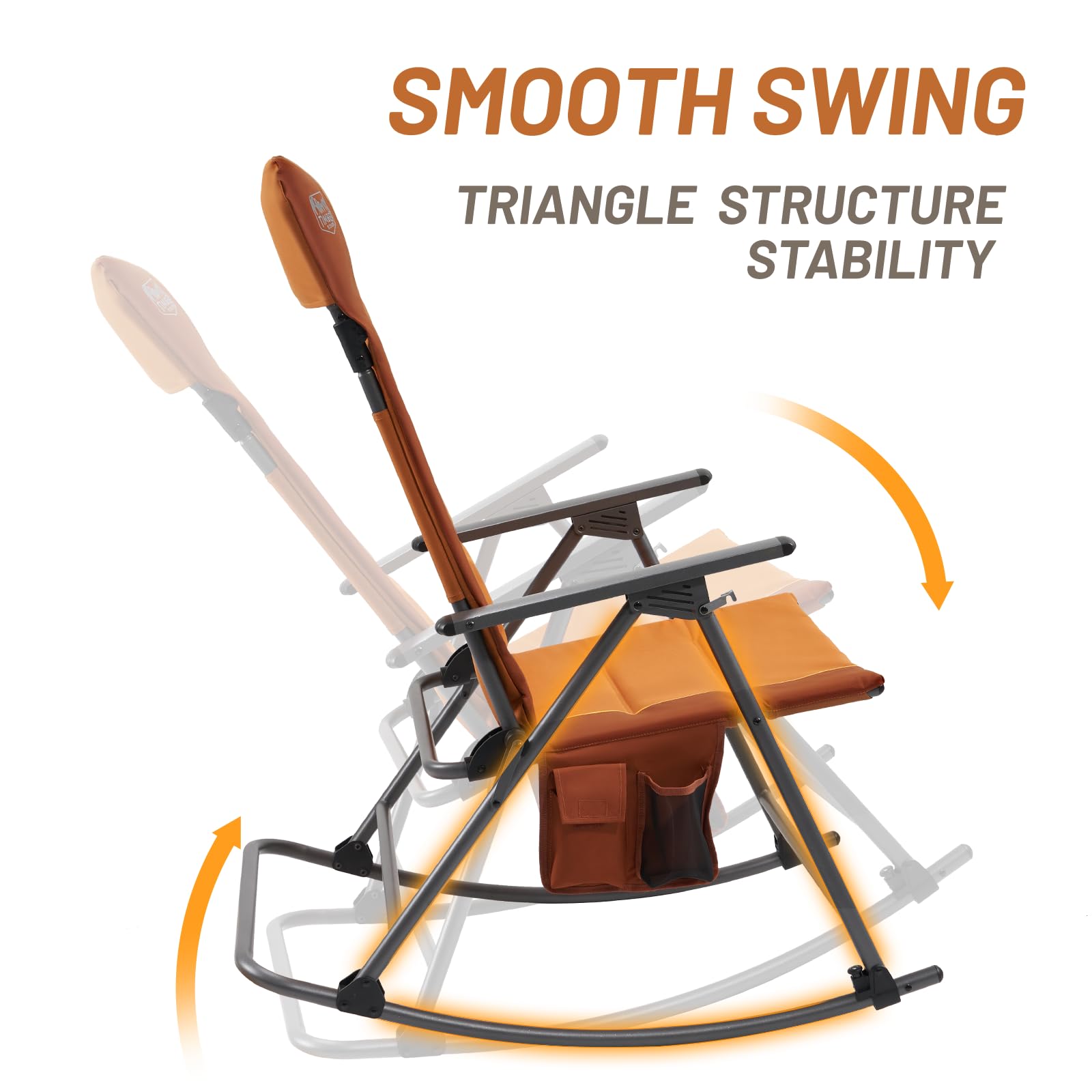 TIMBER RIDGE side profile demonstrating gentle rocking motion for relaxation benefit