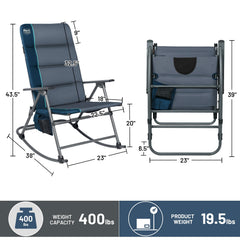TIMBER RIDGE side profile demonstrating smooth rocking motion and stability