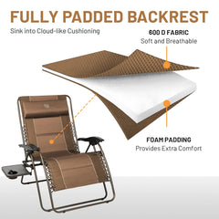 TIMBER RIDGE retractable side table with cup holder for hands-free convenience
