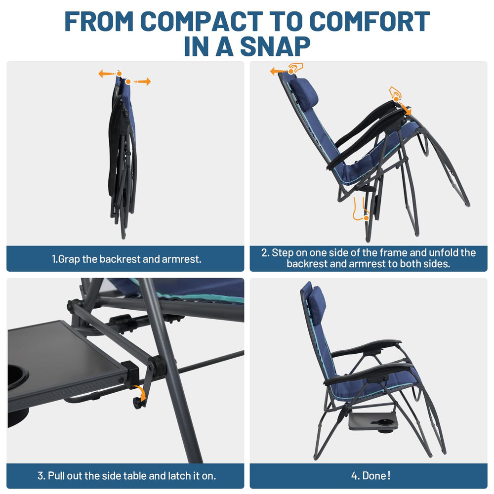 TIMBER RIDGE chair beside person to show generous size and fit advantage